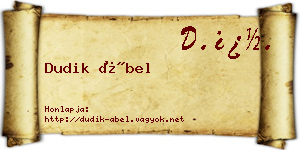 Dudik Ábel névjegykártya