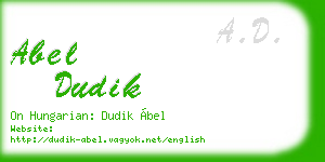 abel dudik business card